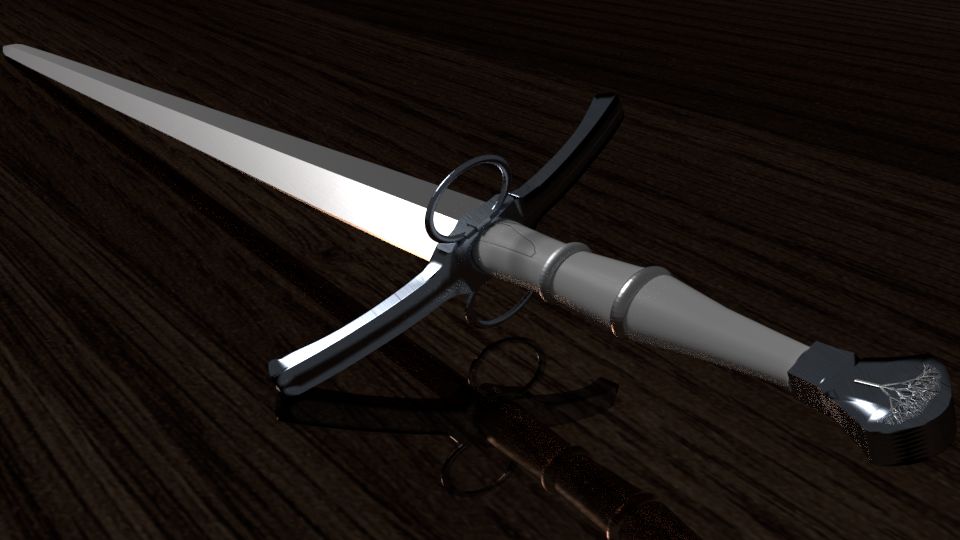 espada longa medieval 3d model