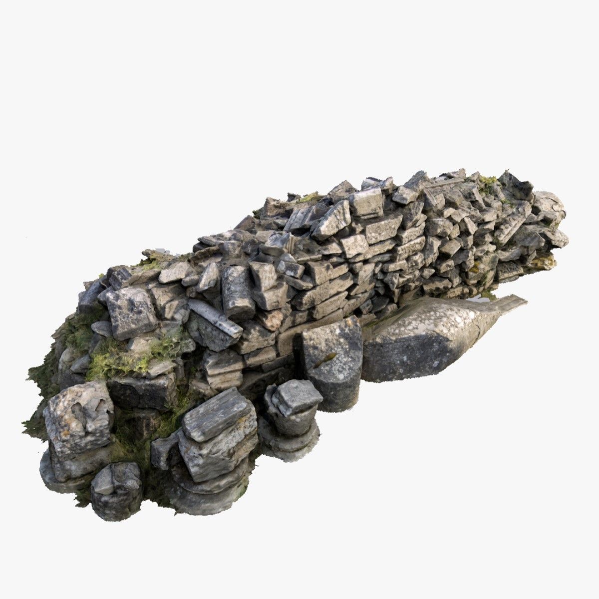 Roman Debris Scan med LODs 3d model