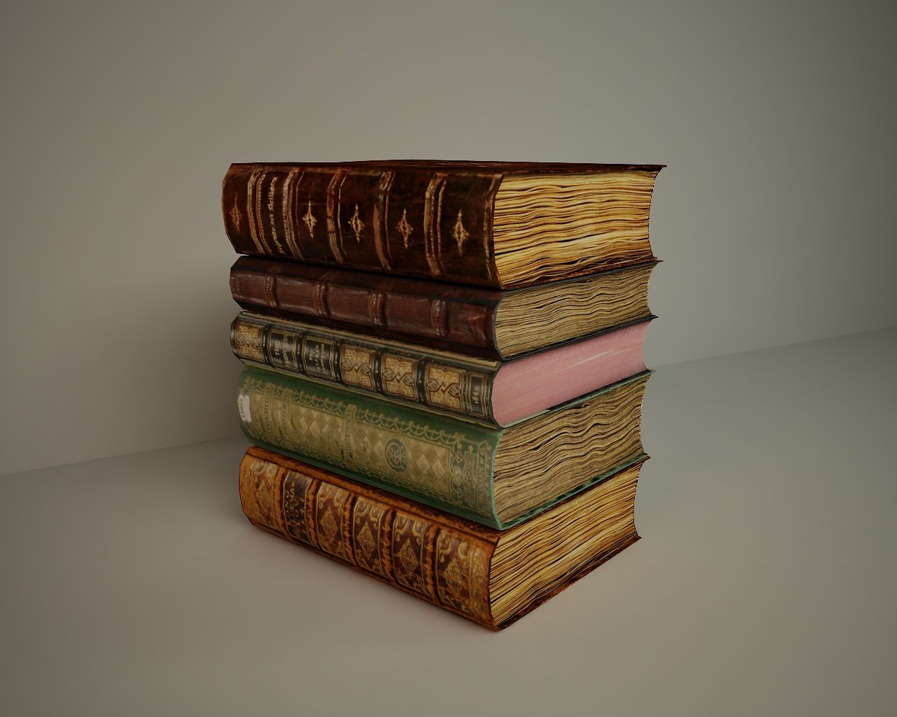 oude boeken 3d model