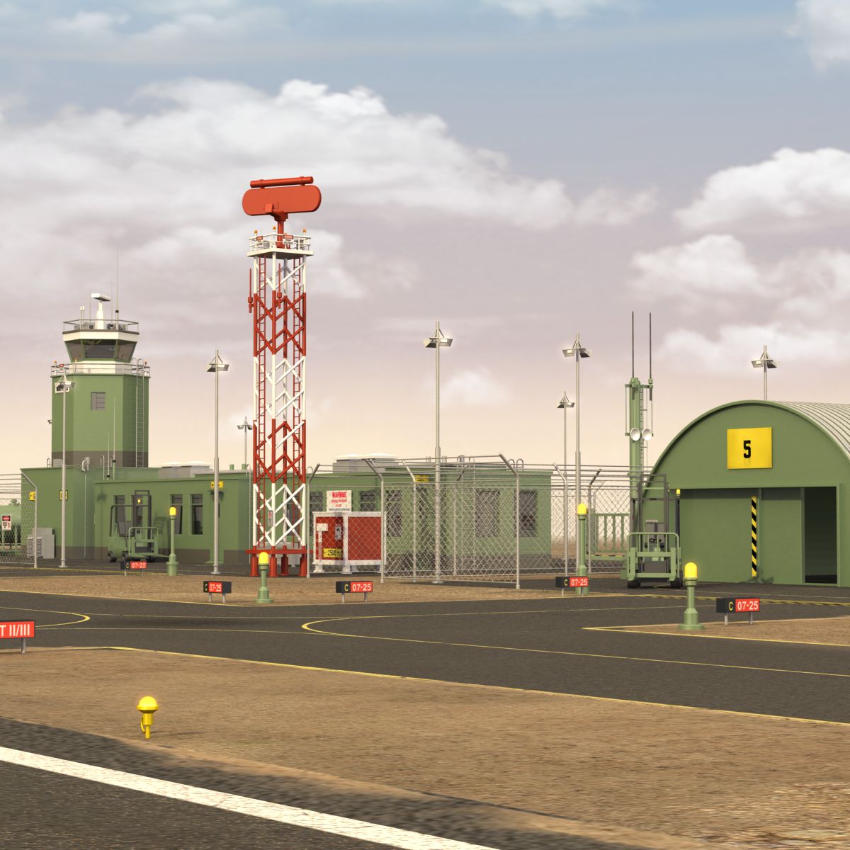 Aeroporto militare 3d model