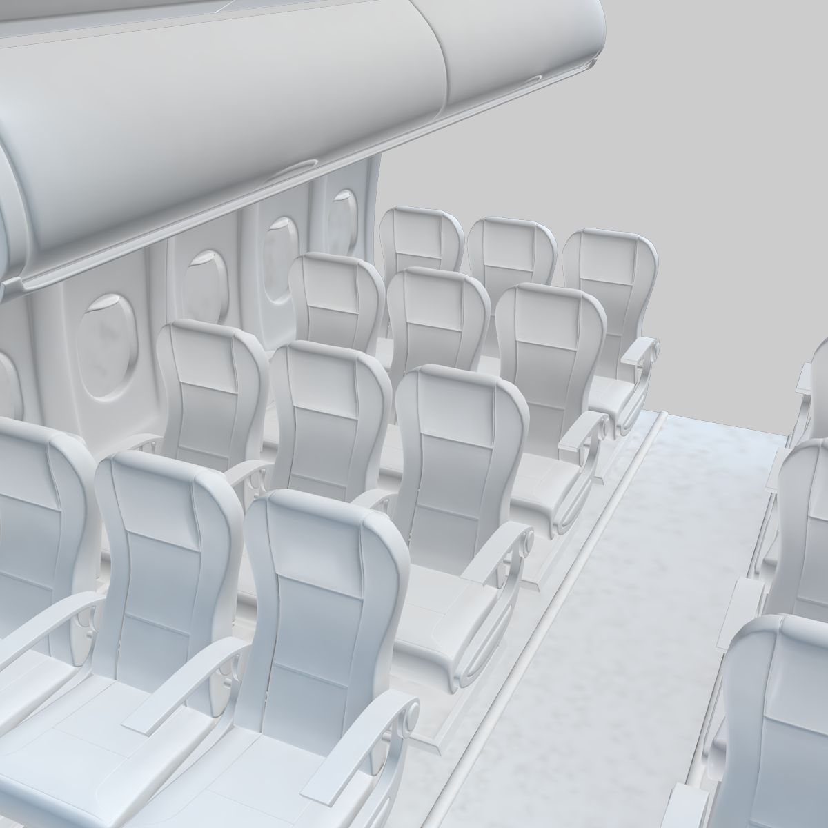 Cabina dell'aereo royalty-free 3d model - Preview no. 4