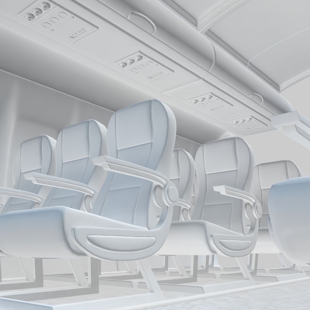 Cabina dell'aereo royalty-free 3d model - Preview no. 5