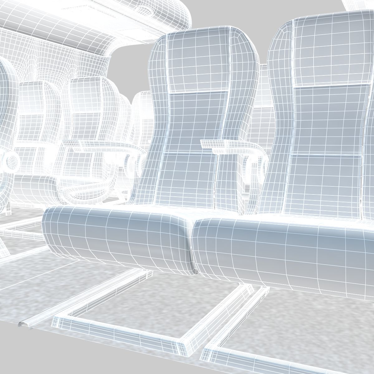 Cabina dell'aereo royalty-free 3d model - Preview no. 7