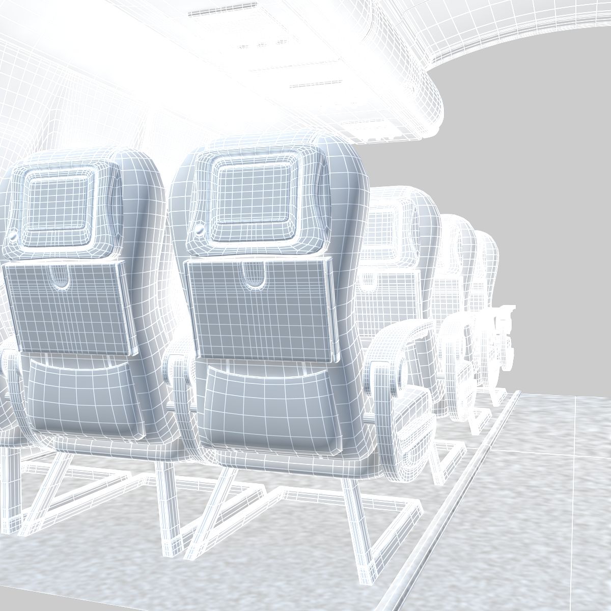 Cabina dell'aereo royalty-free 3d model - Preview no. 8