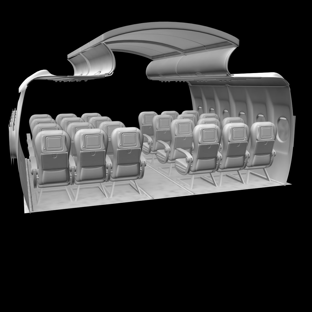 Cabina dell'aereo royalty-free 3d model - Preview no. 3