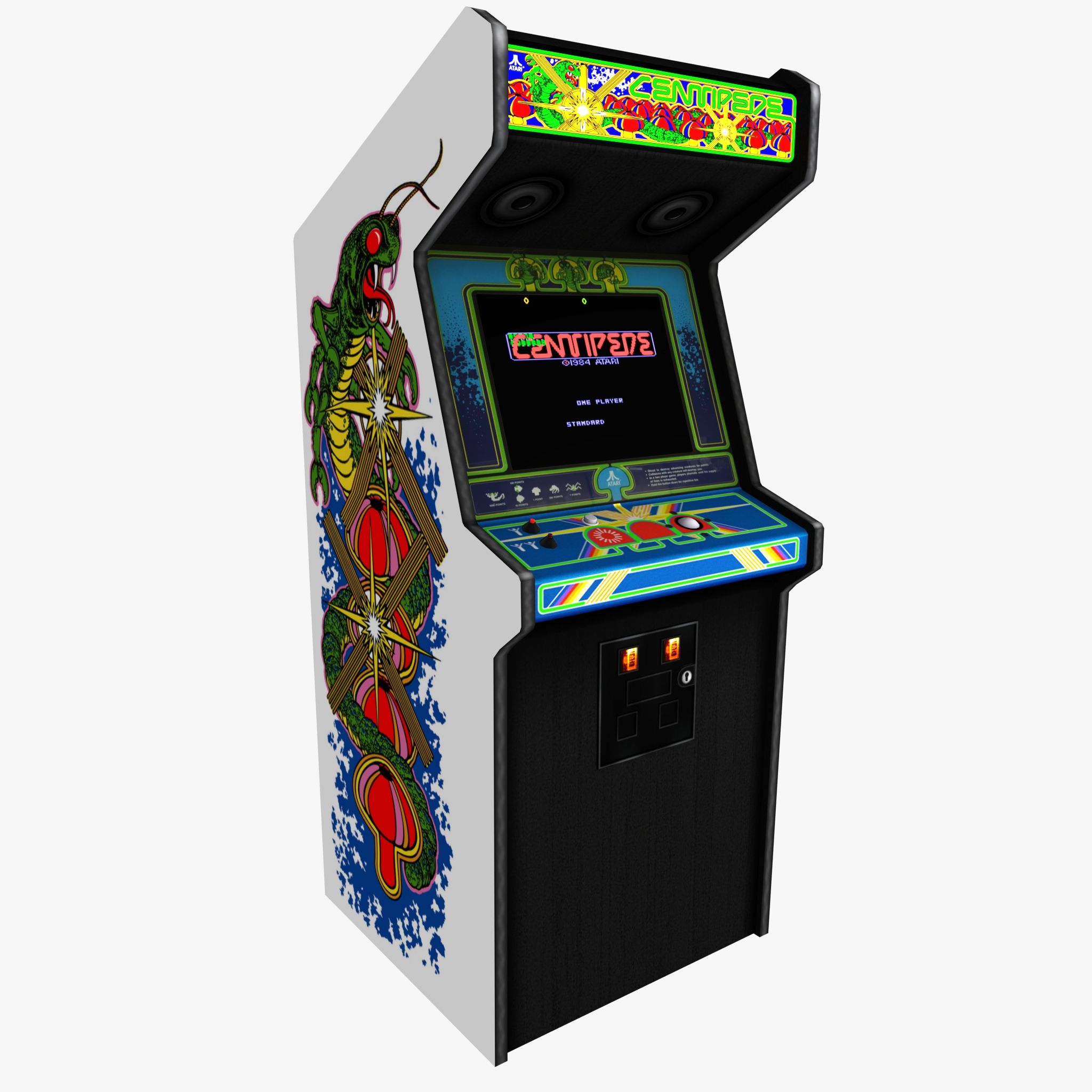 Centipede Arcade Game 3d model