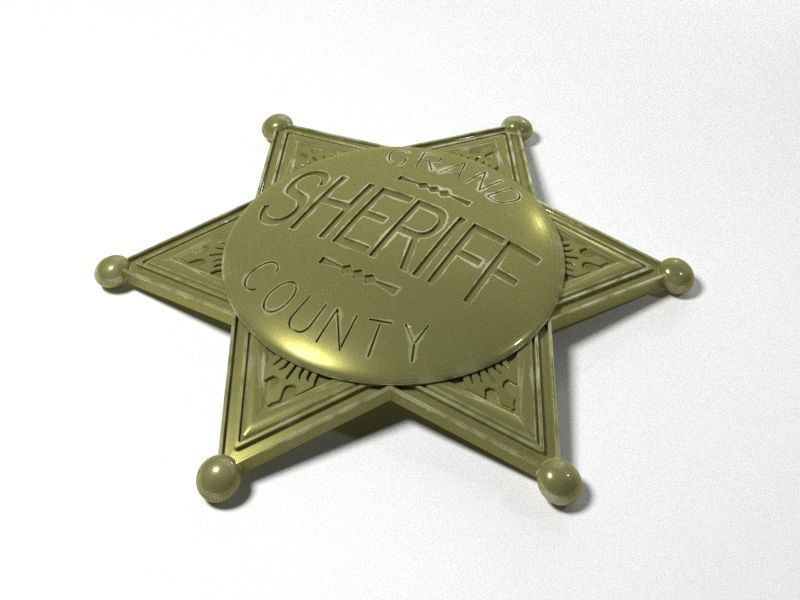 Grand County Sheriff Badge 3d model