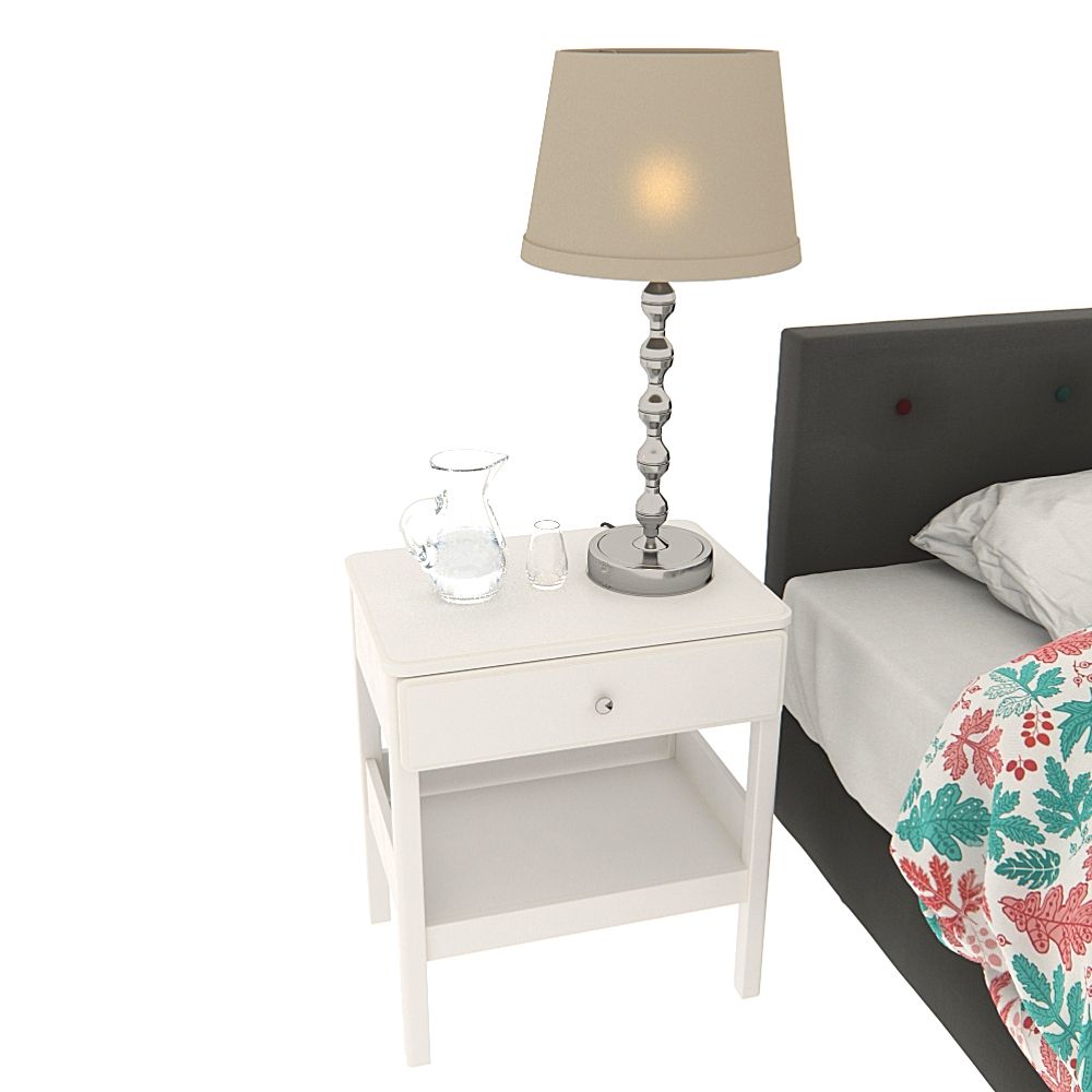 IKEA BED SET royalty-free 3d model - Preview no. 3