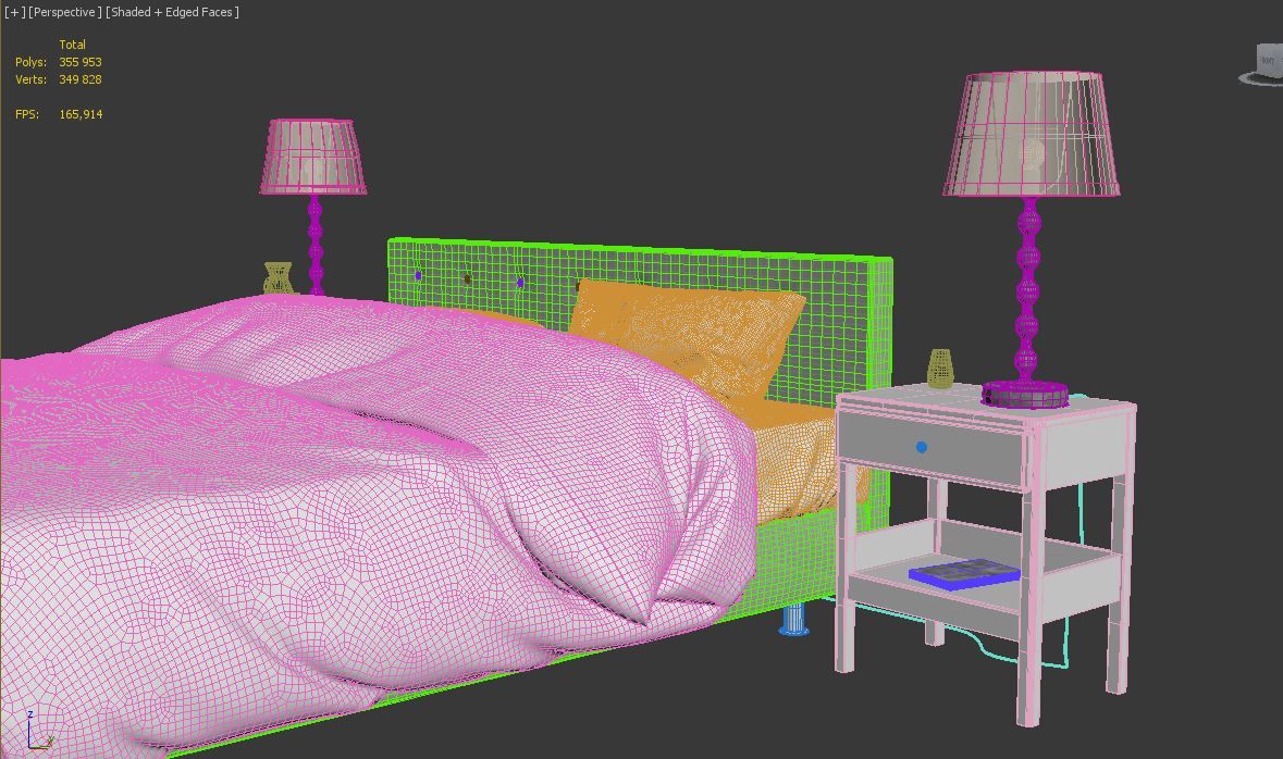 IKEA BED SET royalty-free 3d model - Preview no. 14