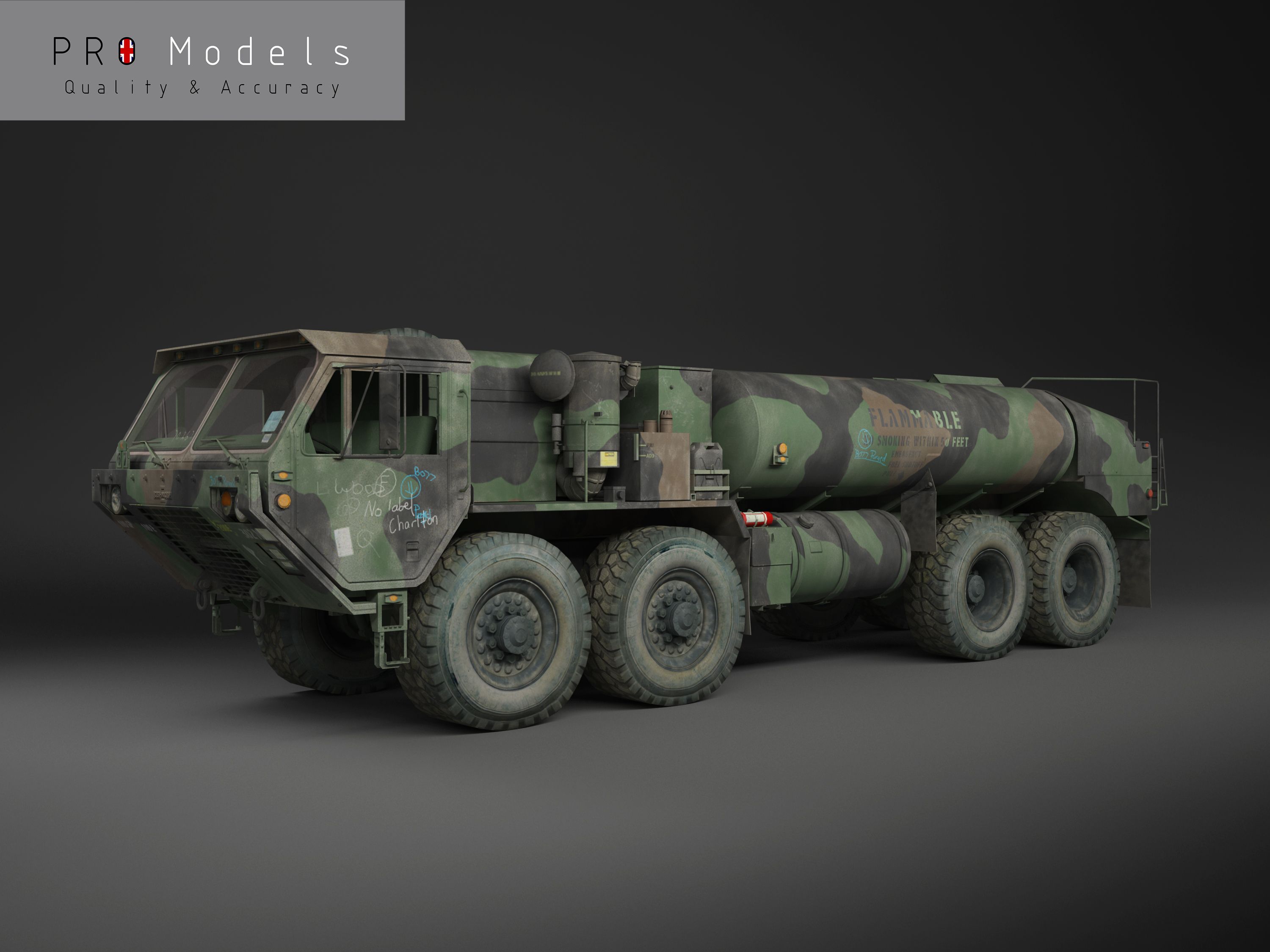 Hemtt M978 Oshkosh Military Fuel Truck 3d model