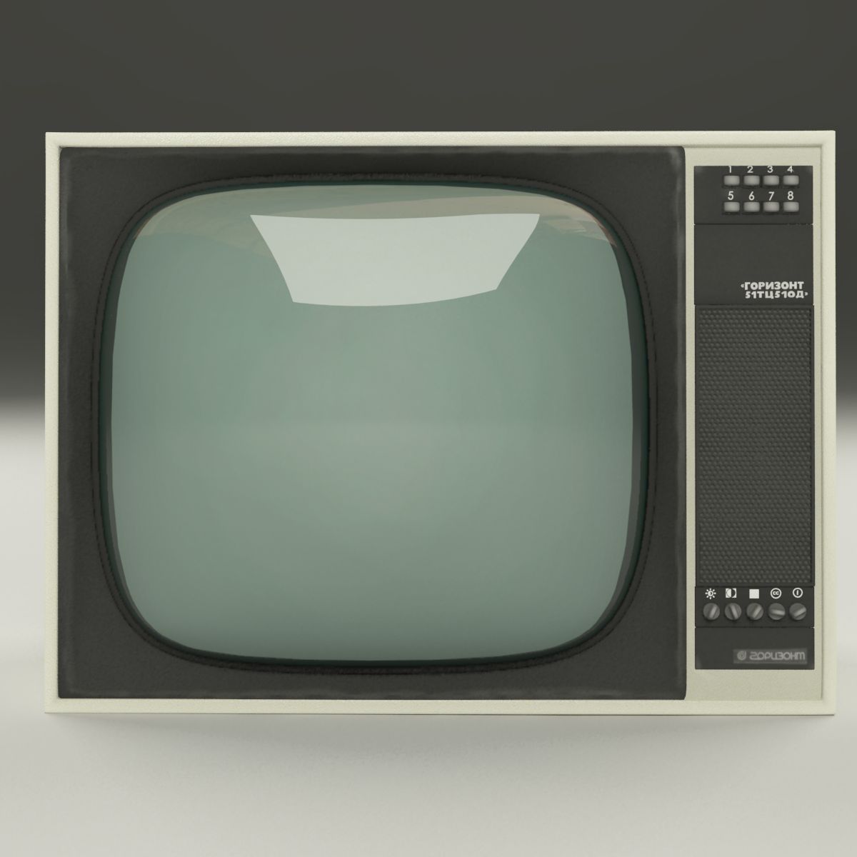 Retro tv 3d model