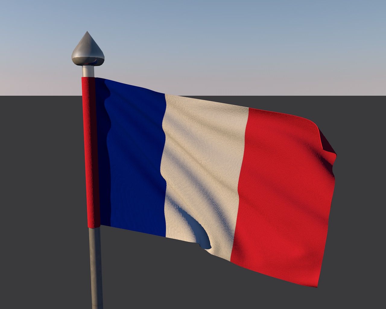 Flag_France 3d model