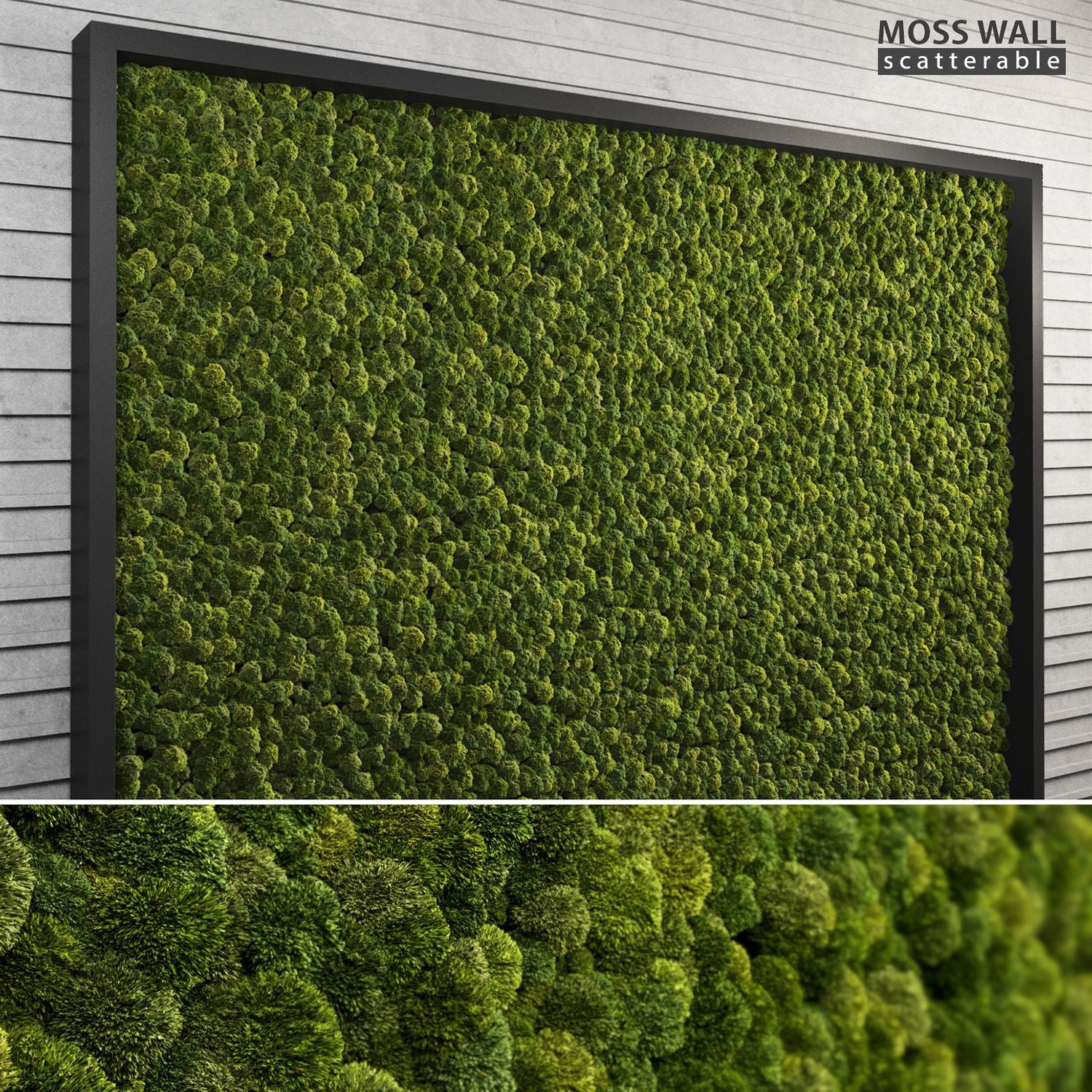 Moss Wall (Scatterable) 3d model