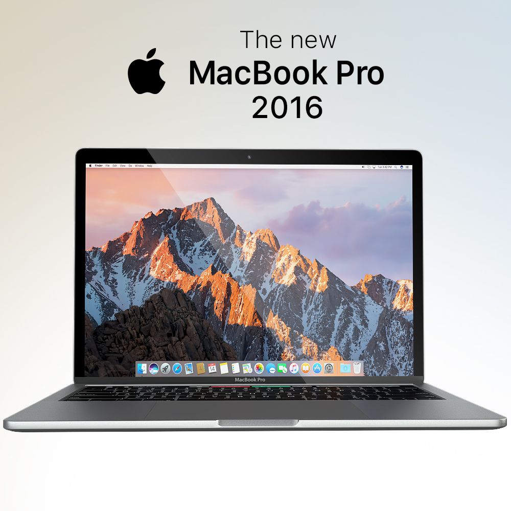 Apple MacBook Pro 2016 13 '15' 3d model