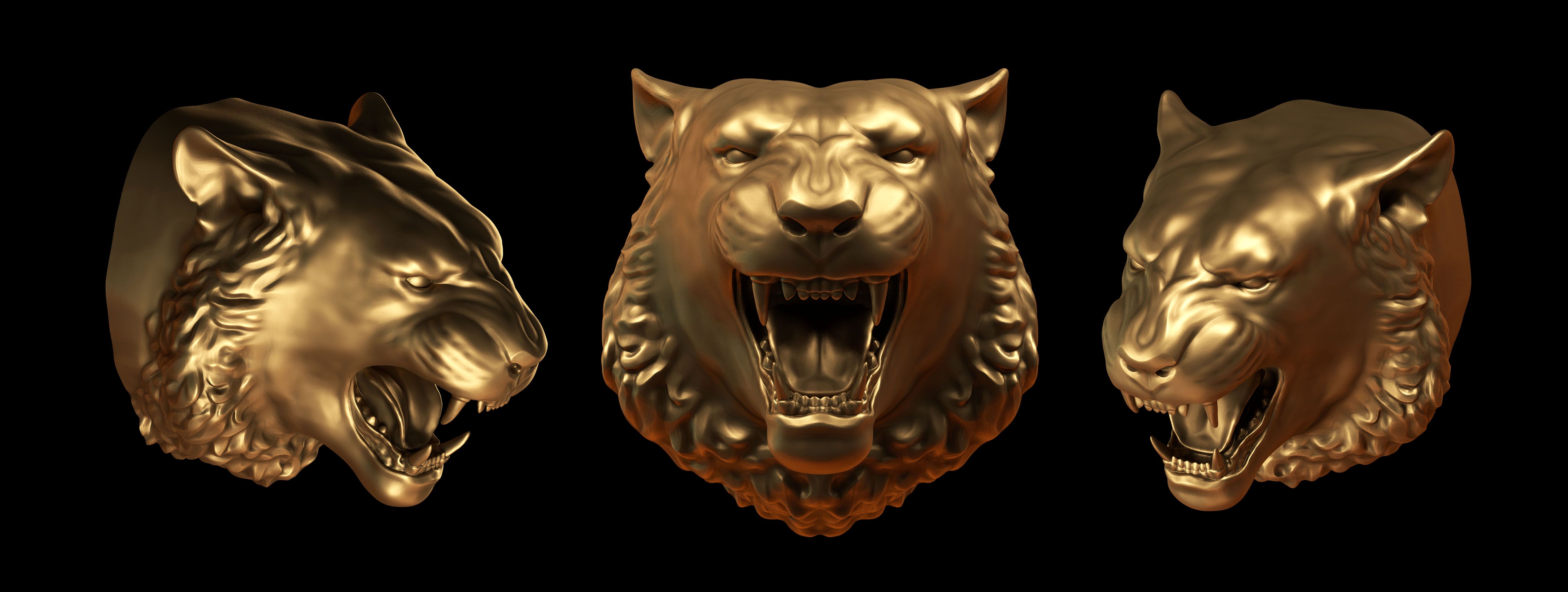 tiger head 3d model