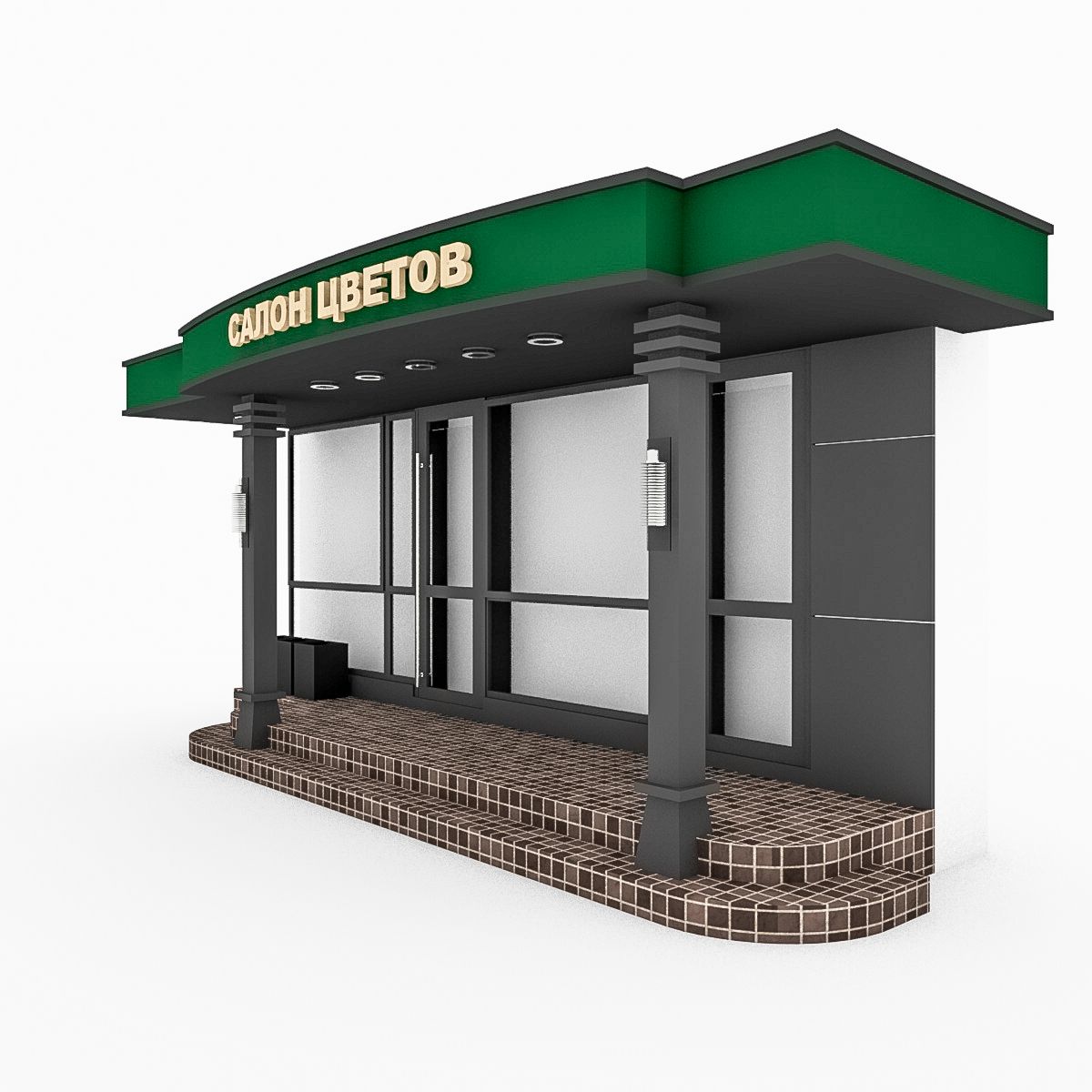 Boutique Shop Facade 3d model