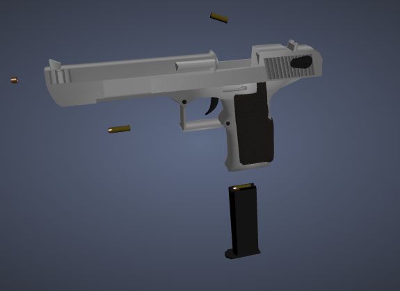 Pistola da 50 Cal 3d model