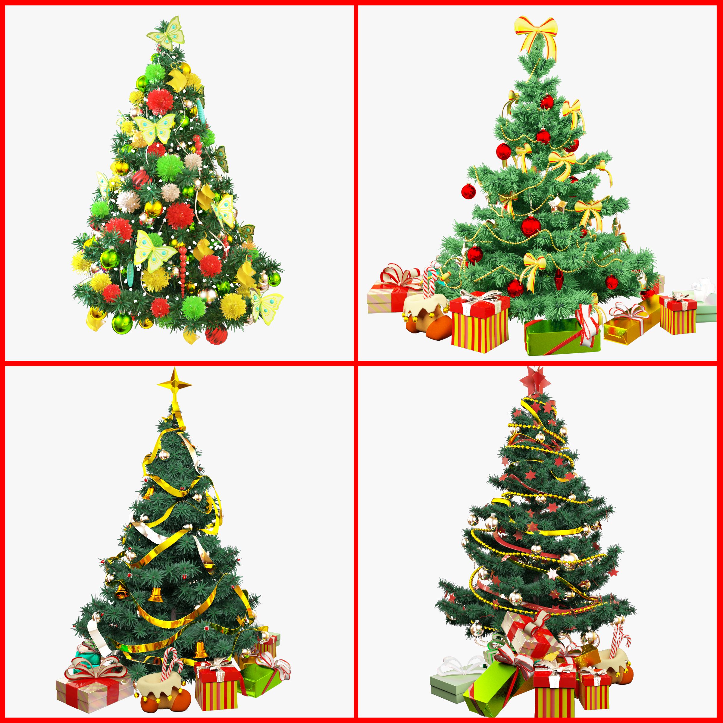 Coleção de árvores de Natal V1 3d model