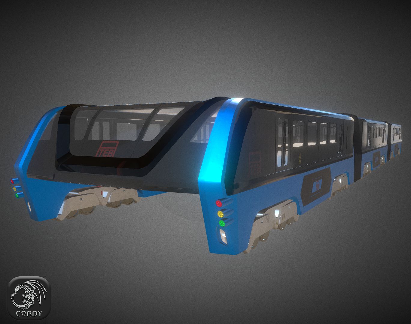 TEB-förhöjd buss 3d model