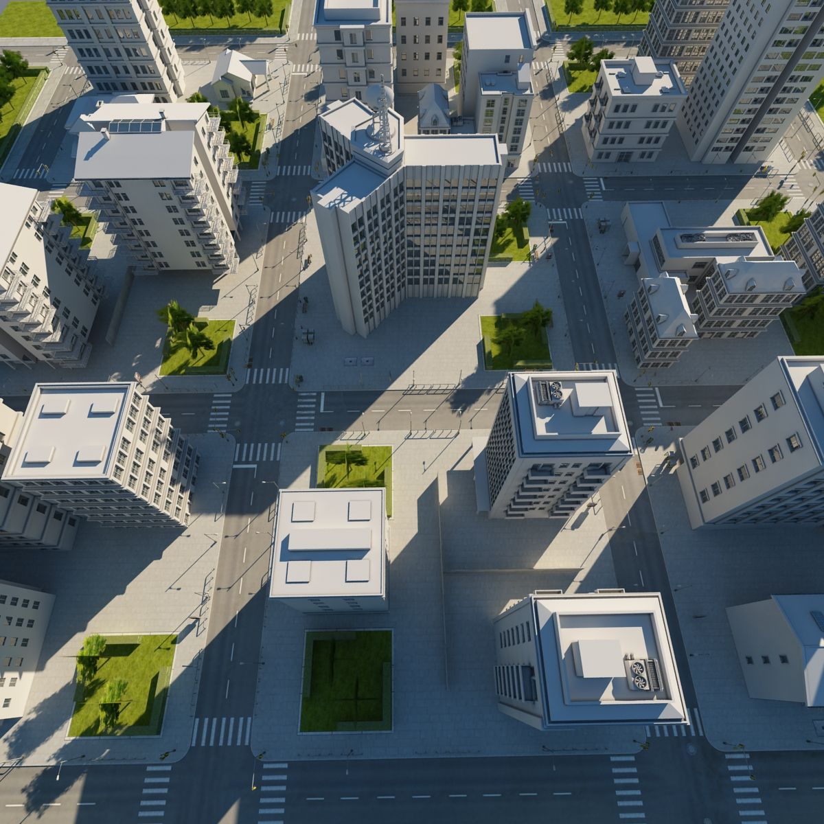 Ciudad modelo 3d