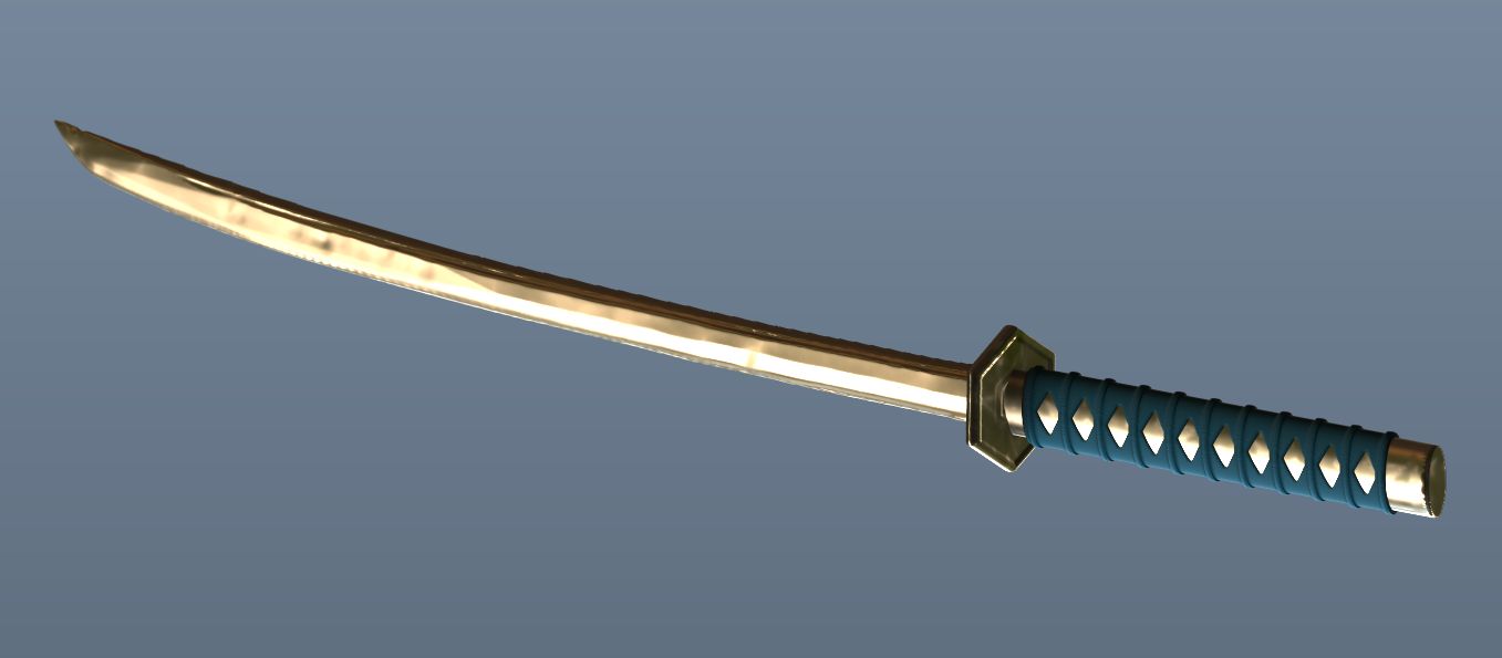 Katana (versioni High-Poly e Low-Poly) 3d model