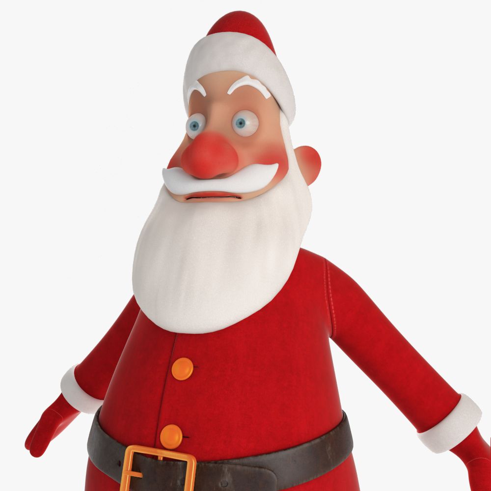 Personagem de papai noel 3d model