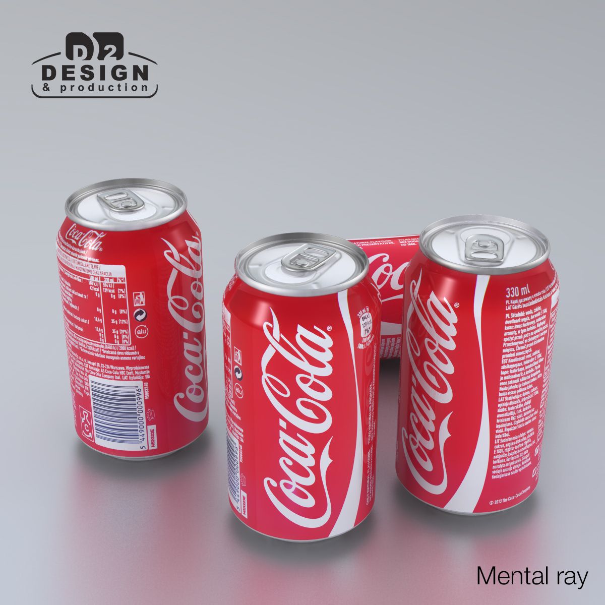 Beverage Can Coca Cola 330ml 3d model