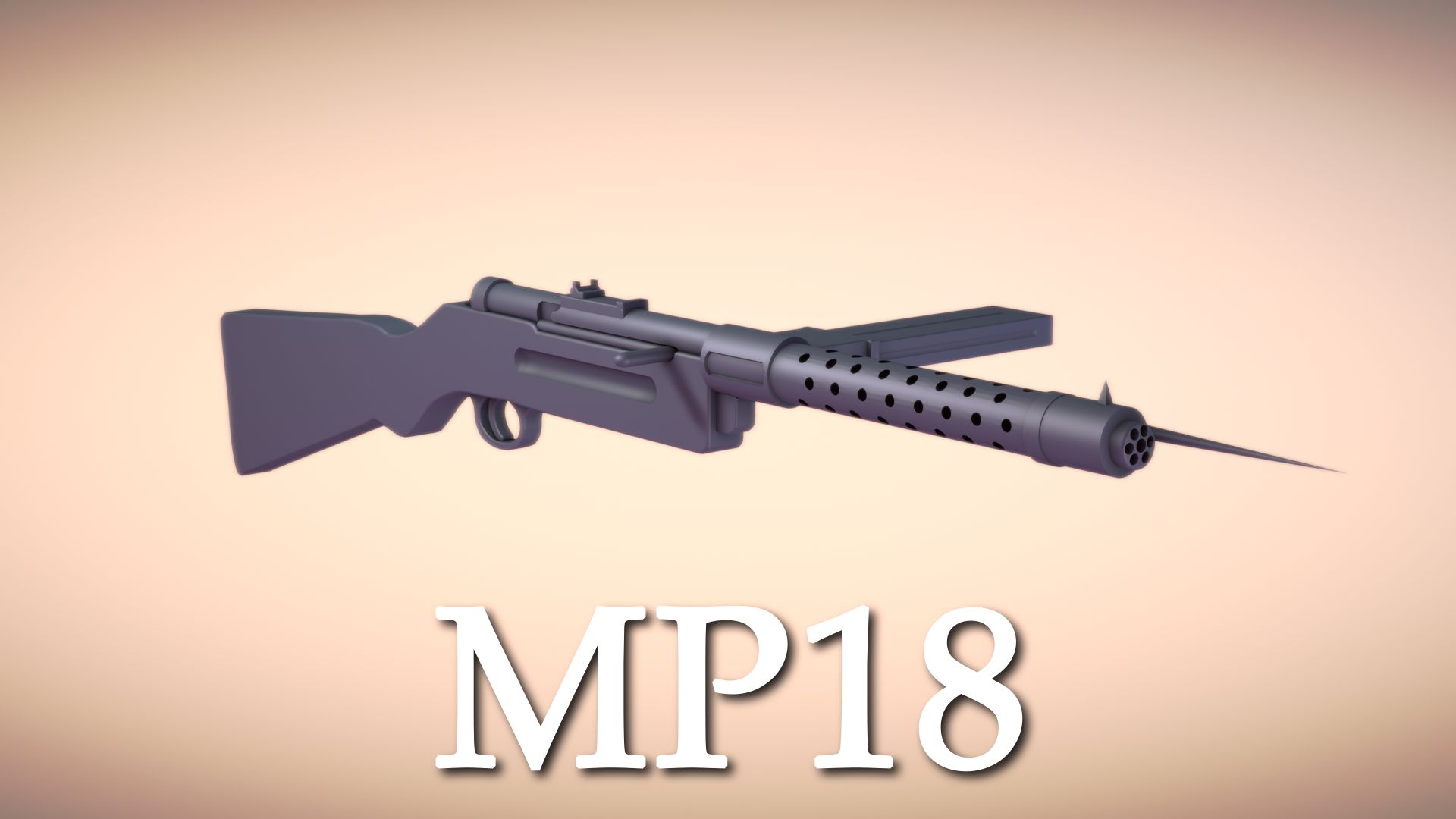 MP18 Submachine Gun (WW2) 3d model