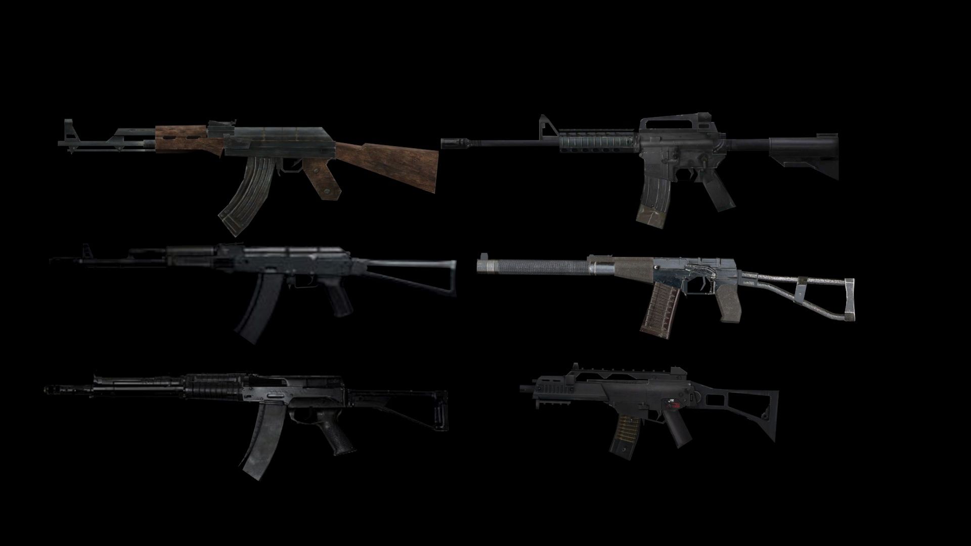 Assault Rifles Arms Pack 3d model