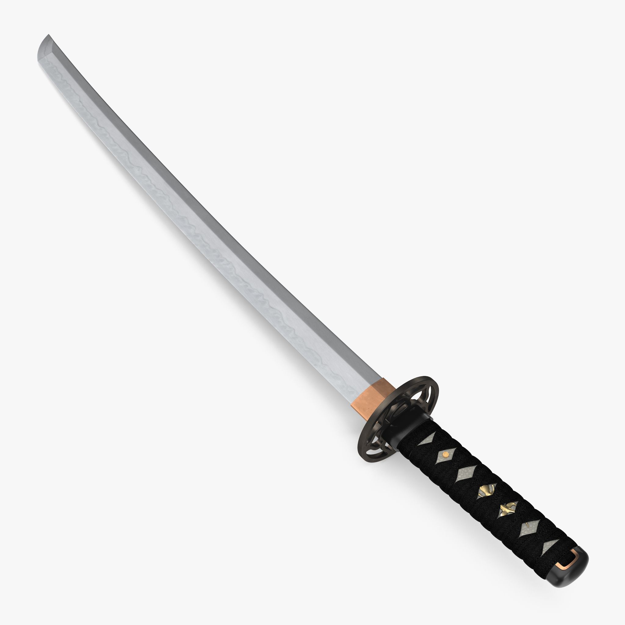 日本短剑Wakizashi 3d model