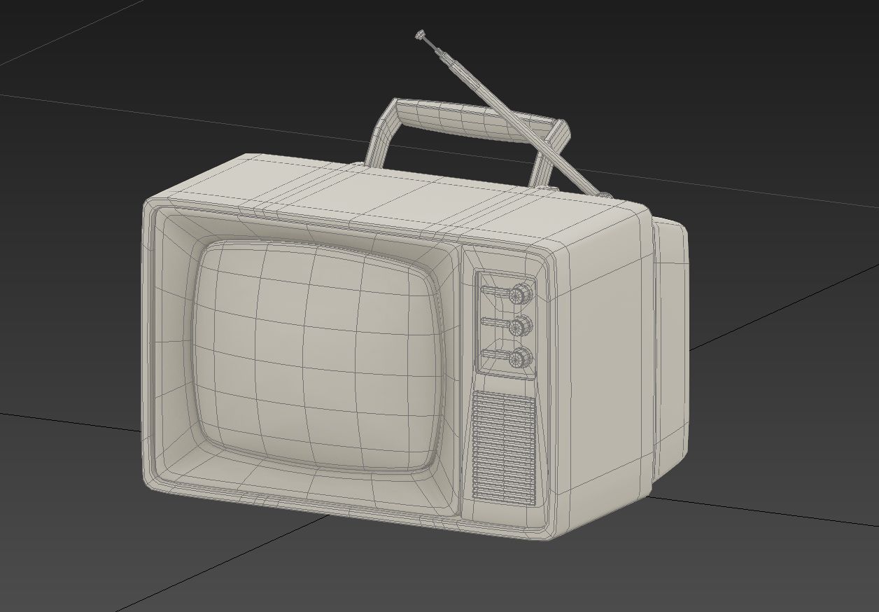 oude tv 3d model