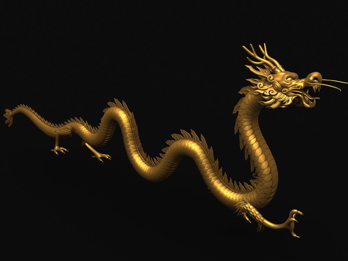 Asian Chinese Dragon 03 3d model