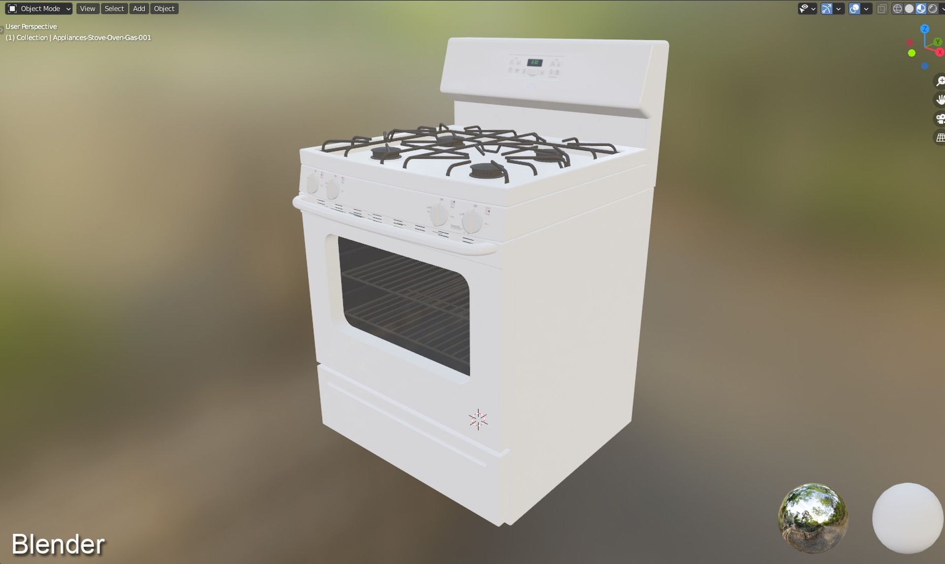 Gas Stove - Range royalty-free 3d model - Preview no. 24