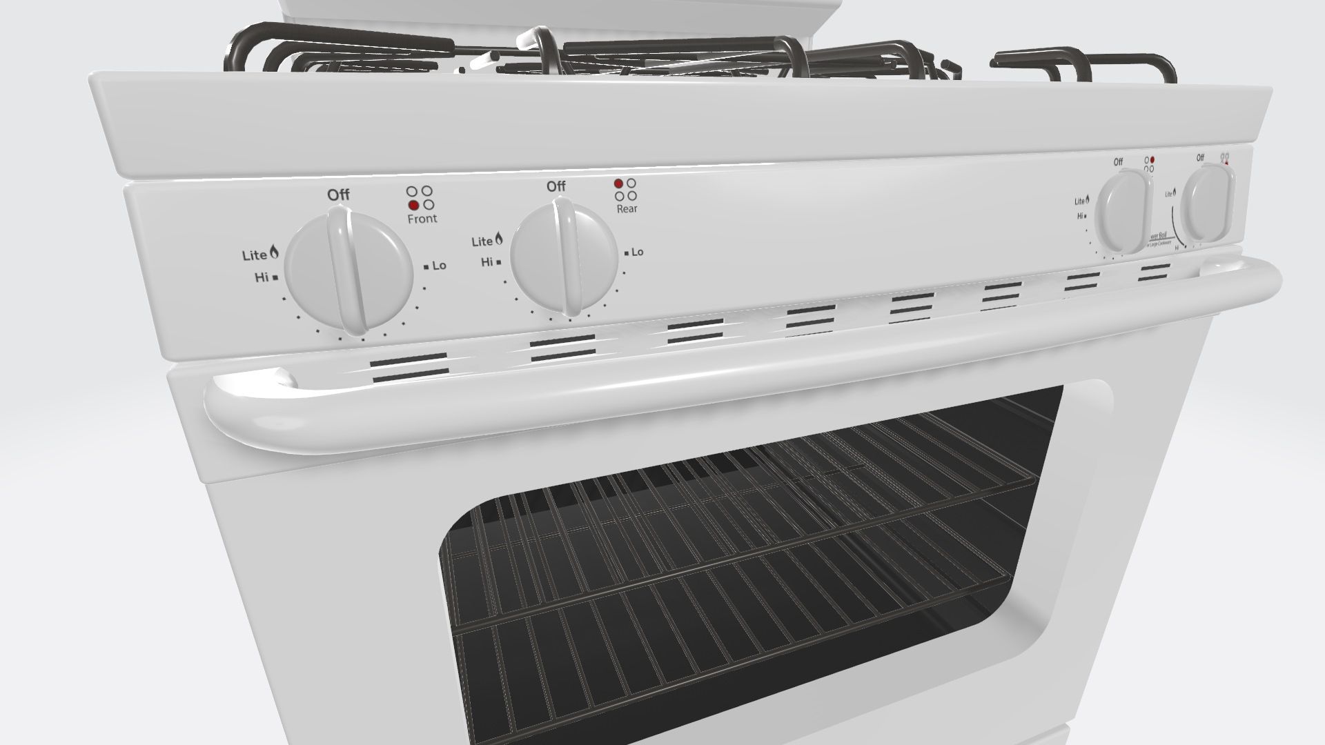 Gas Stove - Range royalty-free 3d model - Preview no. 6