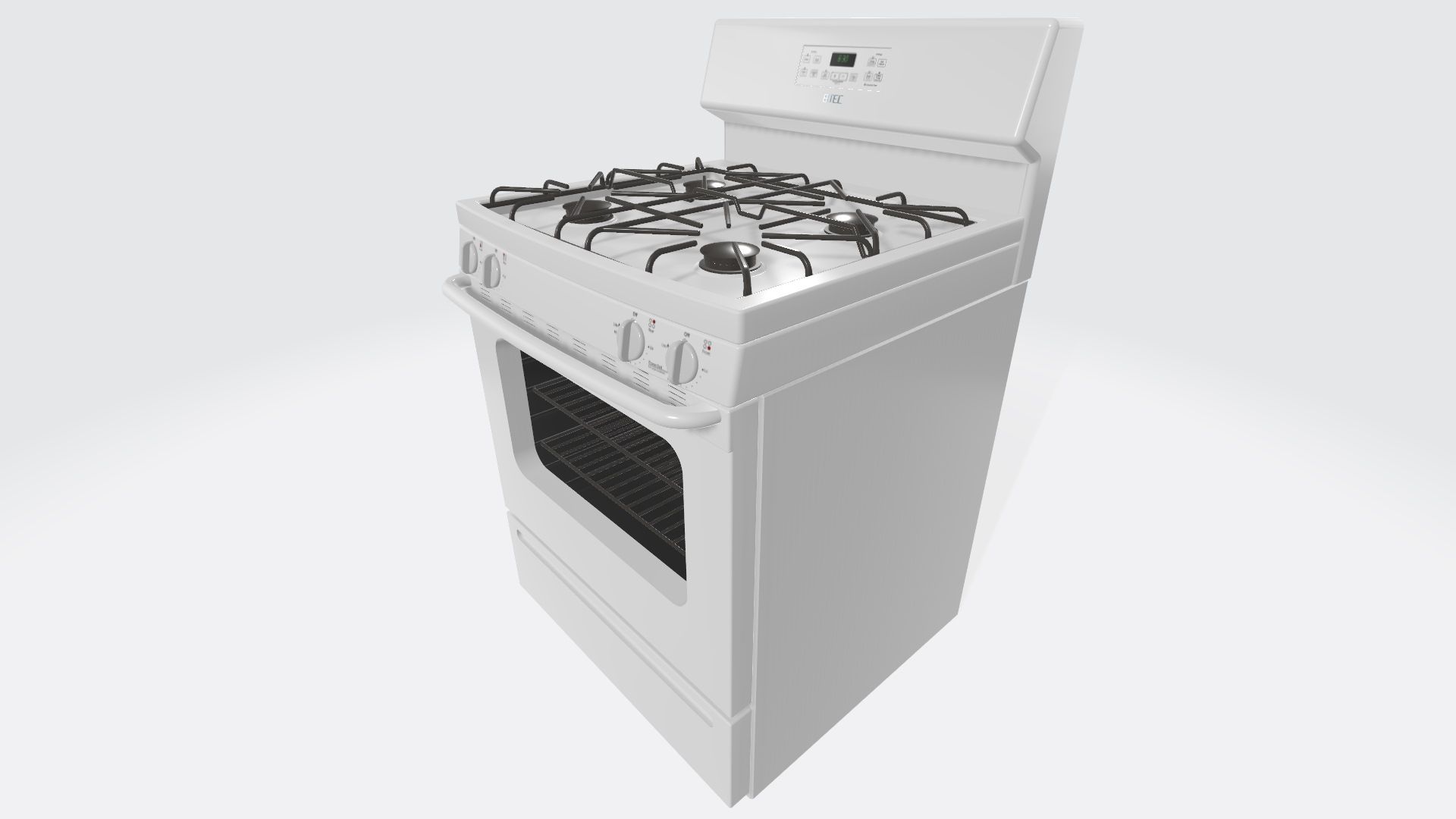 Gas Stove - Range royalty-free 3d model - Preview no. 3