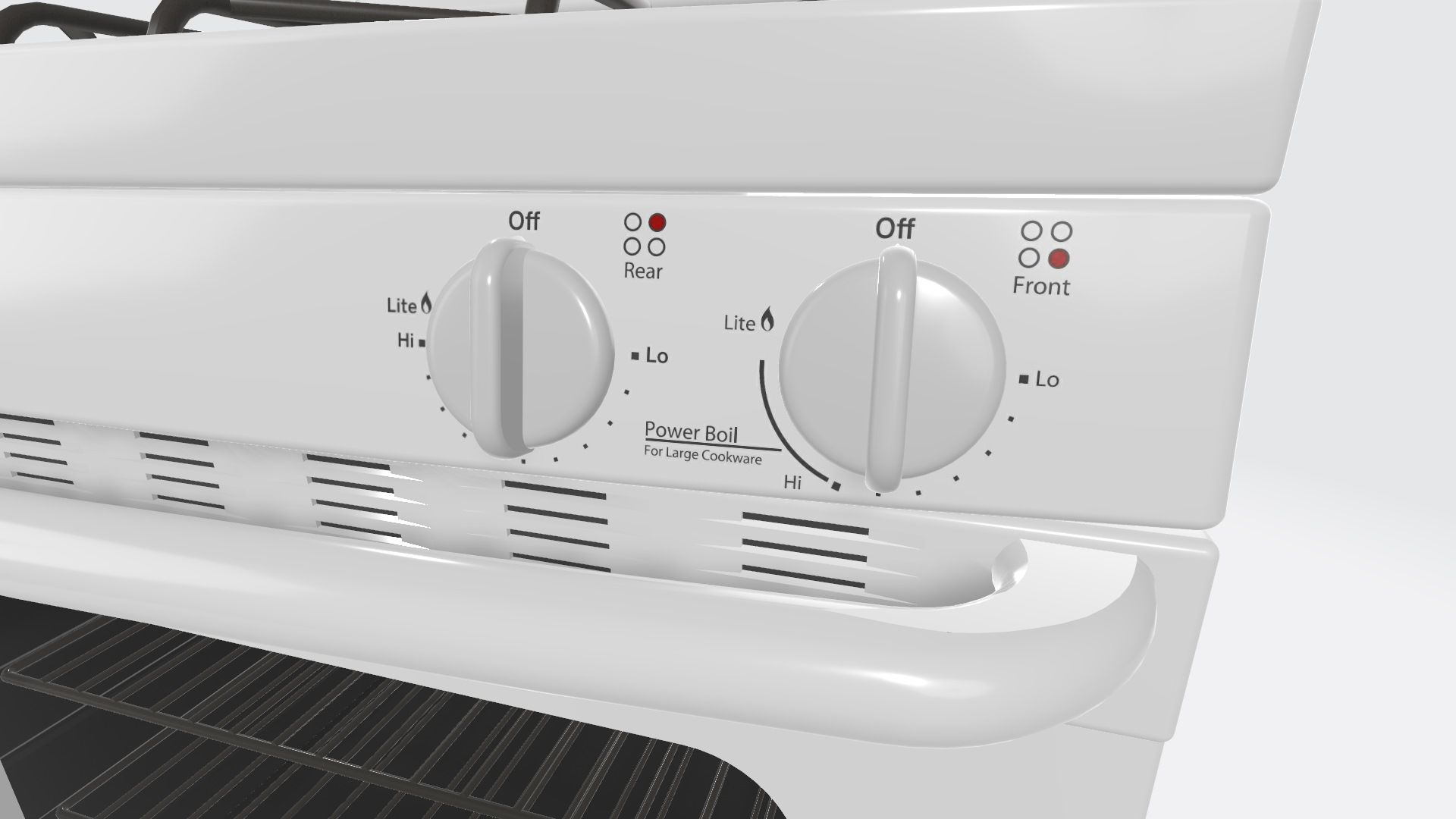 Gas Stove - Range royalty-free 3d model - Preview no. 10