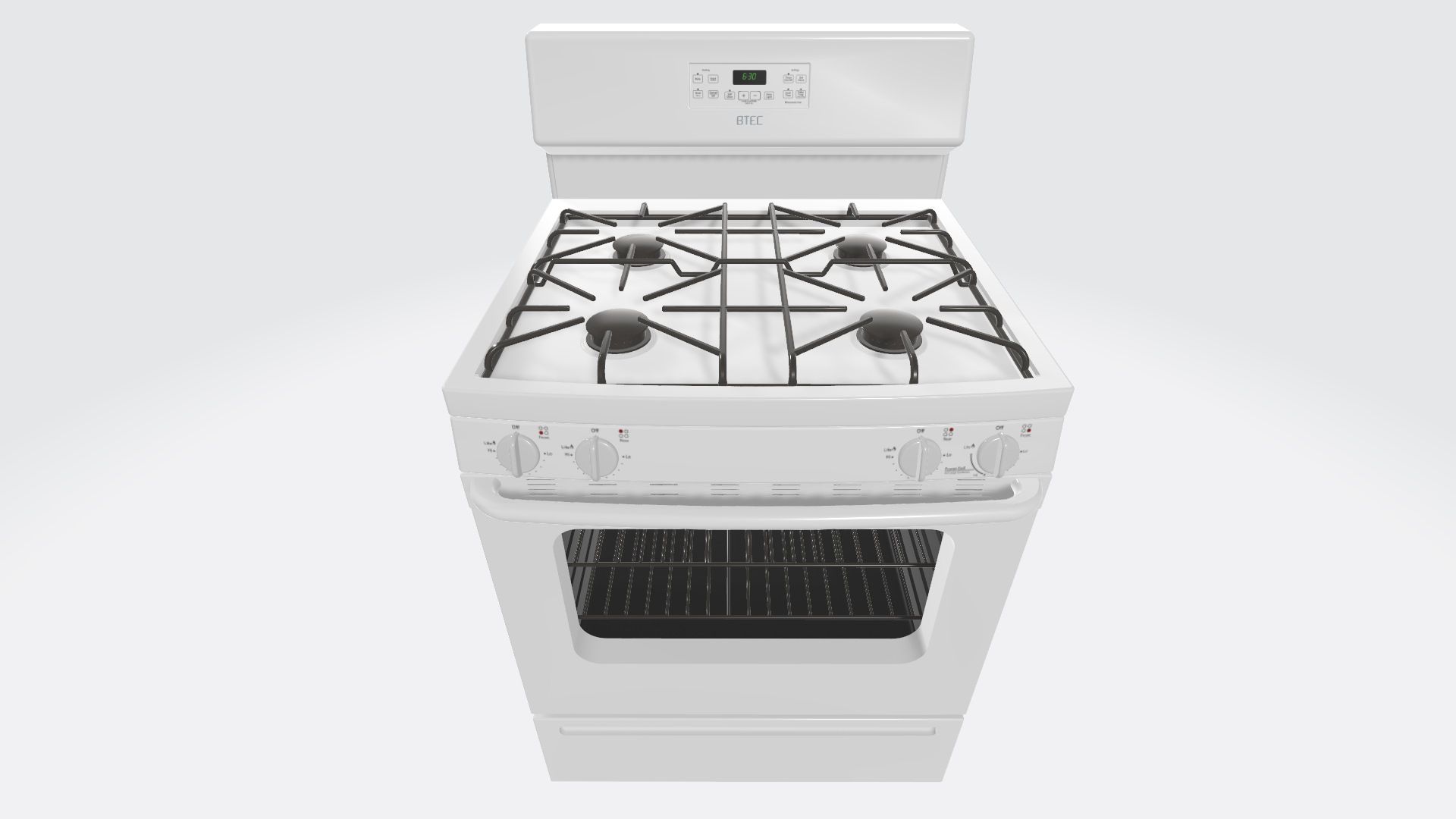 Gas Stove - Range royalty-free 3d model - Preview no. 4