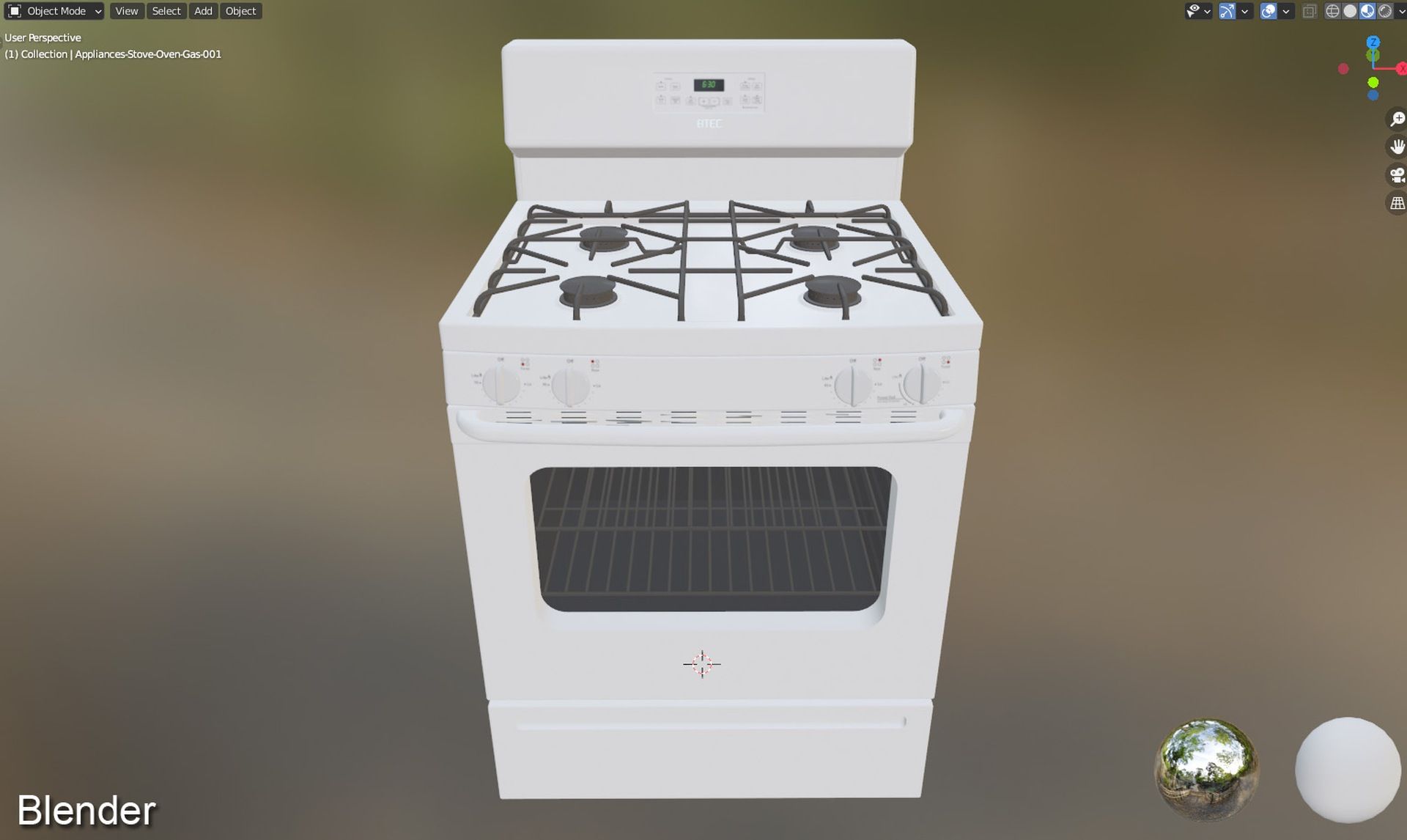 Gas Stove - Range royalty-free 3d model - Preview no. 25