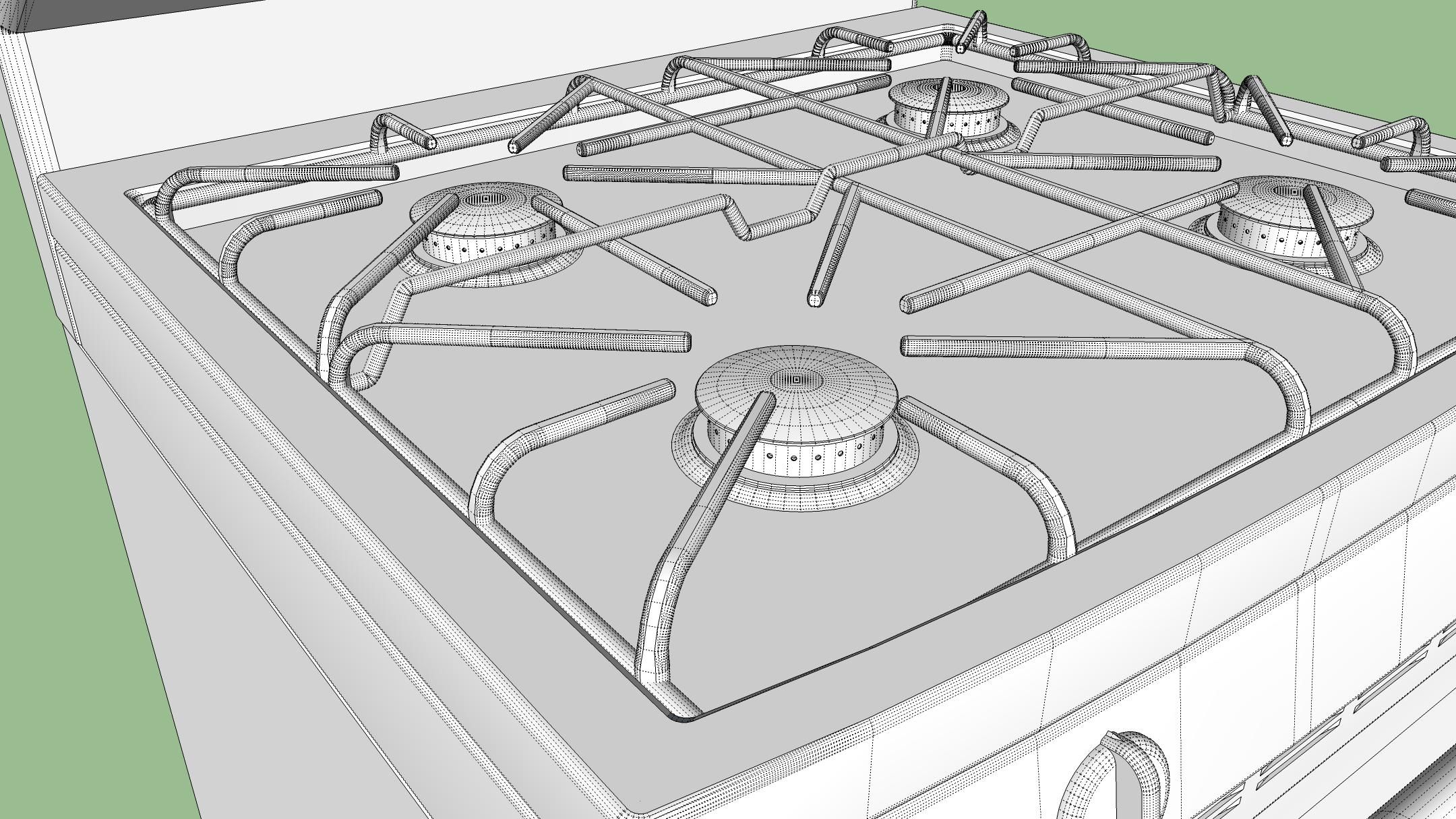 Gas Stove - Range royalty-free 3d model - Preview no. 35