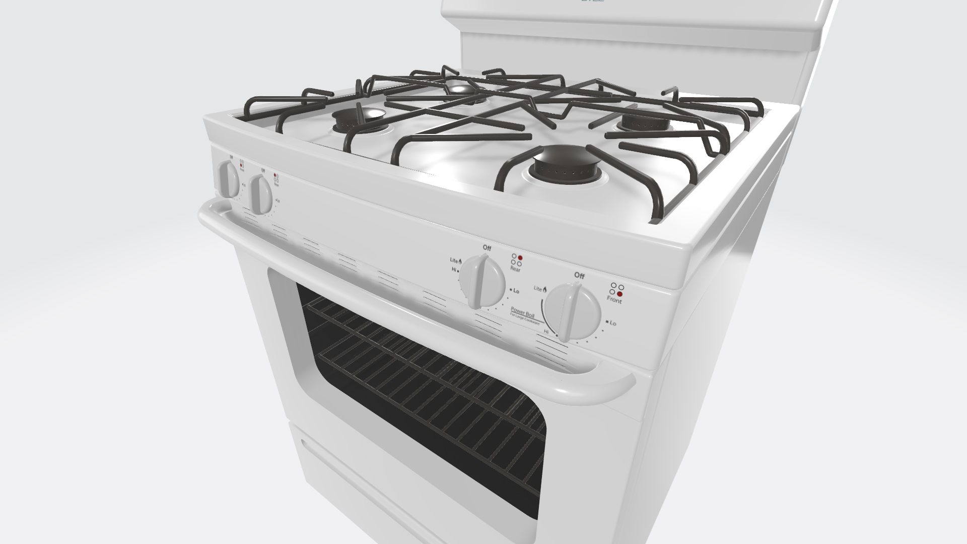 Gas Stove - Range royalty-free 3d model - Preview no. 5