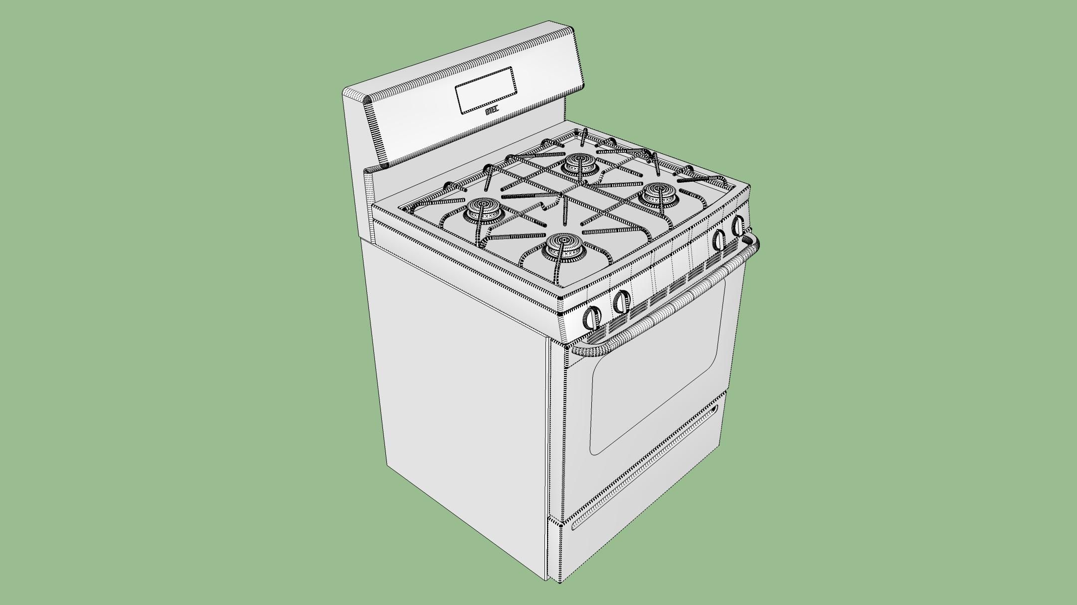 Gas Stove - Range royalty-free 3d model - Preview no. 33