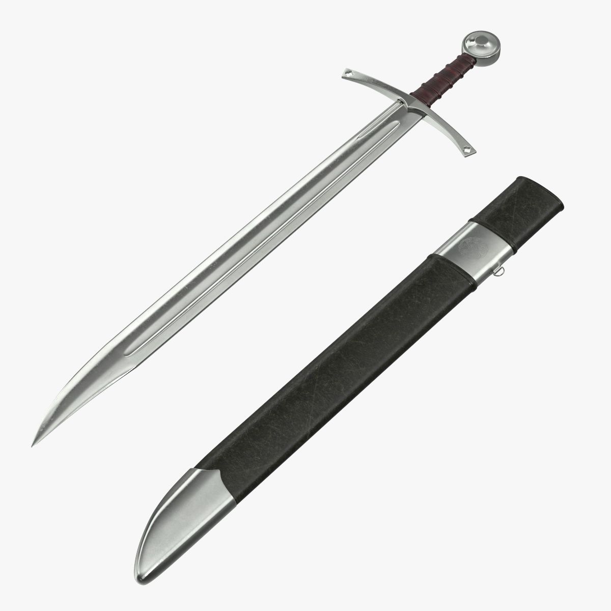 Falchion剑与鞘 3d model