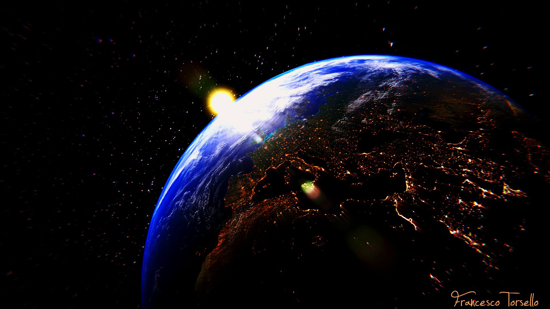 Earth from the space 3d model