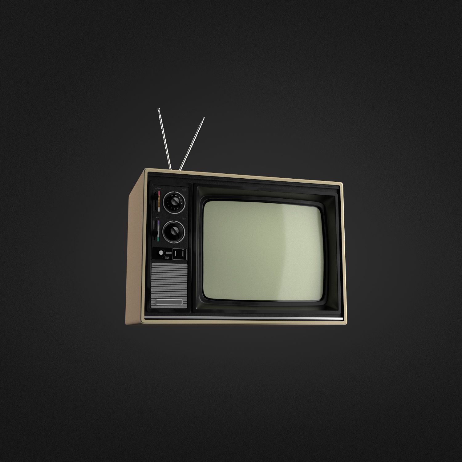 Oude televisie 3d model