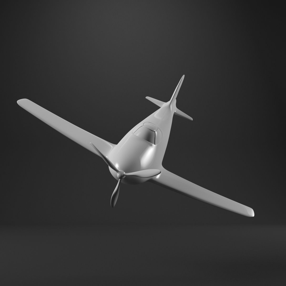 Tecknad flygplan 3d model