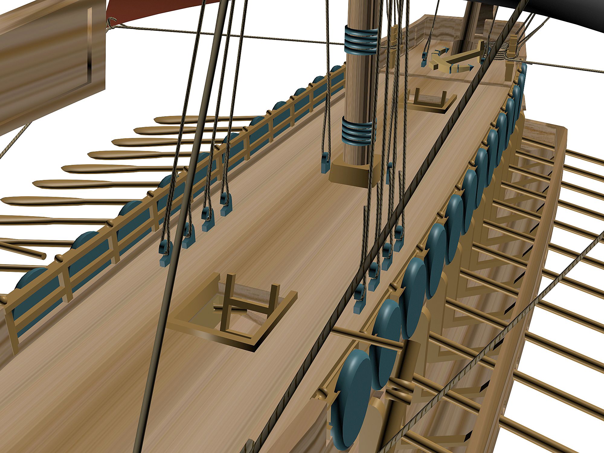 Griekse oude boot royalty-free 3d model - Preview no. 5