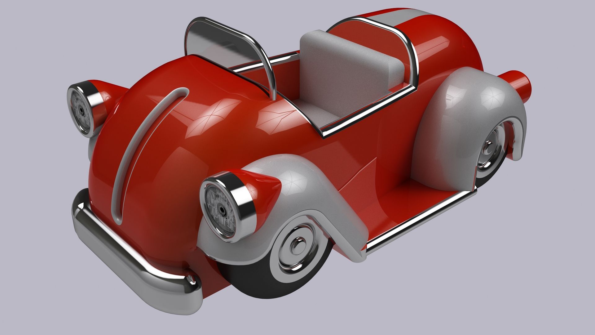 Carro de desenho animado 3d model