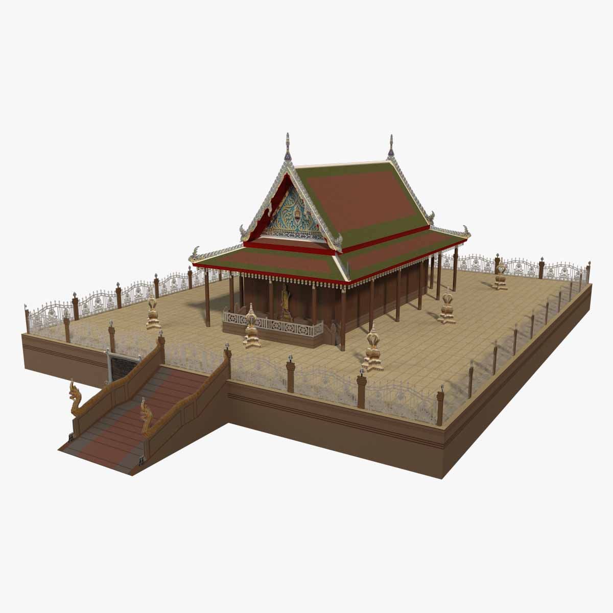 Aziatische tempel 3d model