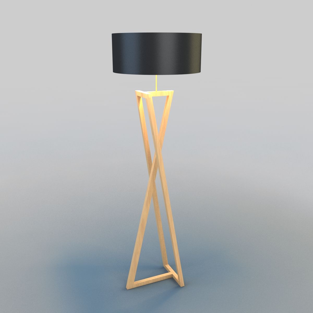 Lampada da terra moderna 3d model