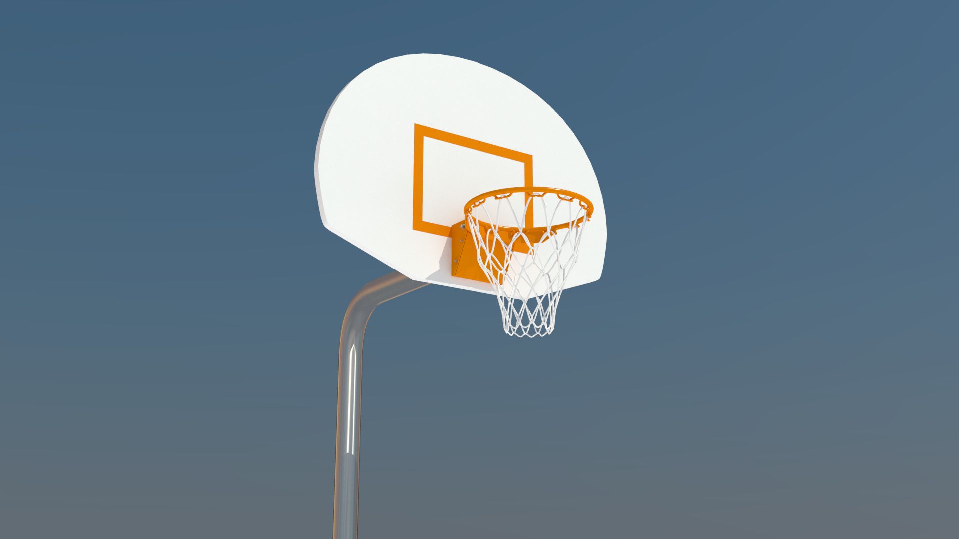 Panier de basket en plein air 3d model